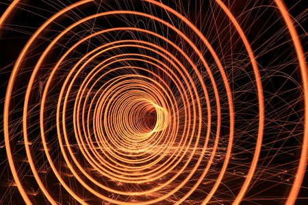 Fire Works Tunnel Vision Spiralの写真素材