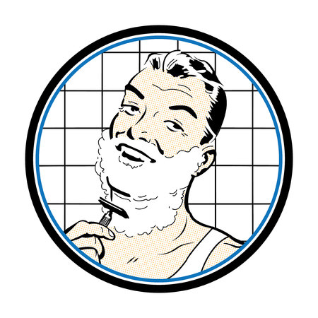 Man Vintage Vector Illustrationのイラスト素材