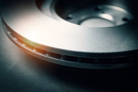 Closeup Disc Brake. Car Spare Parts. Repair Shopの写真素材