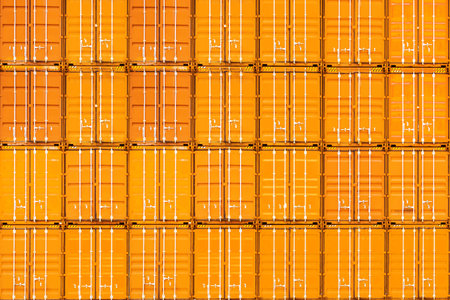 Shipping Cargo Containers at The Port. Handling of Logistic Transportation Industry. Cargo Container ships, Global Business Shipping Import-Export. Warehouse Port. Logisticsの写真素材