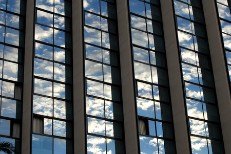 tall apartment building in benidorm,spain,rediential architectureの写真素材