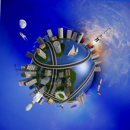 Model of the globe in the sky.