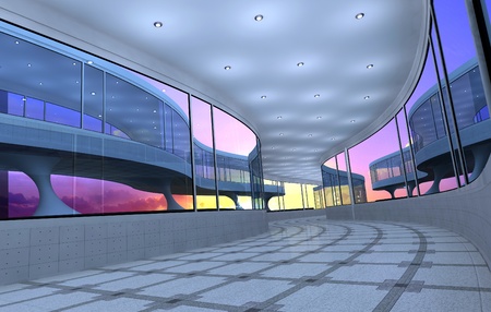 The interior of a modern office.の写真素材