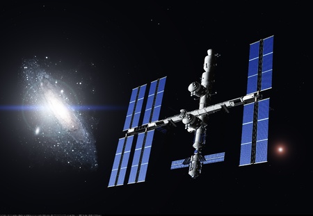 Space Station in outer space.の写真素材