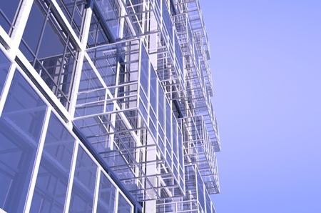 The modern skyscraper on a background sky