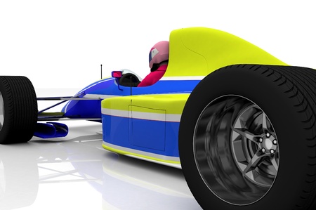 Racing cars on a white background. の写真素材