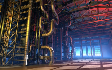 The interior of the plant.の写真素材