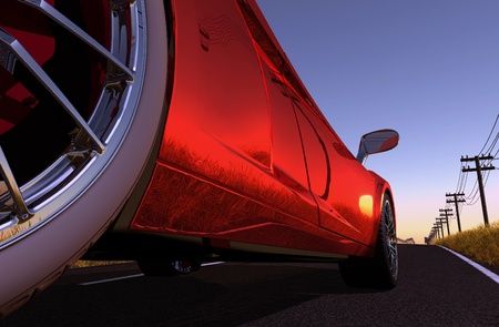 The automobile on a background of a nature の写真素材