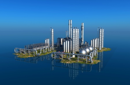 The plant on the island の写真素材