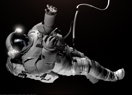 The astronaut  in outer spaceの写真素材