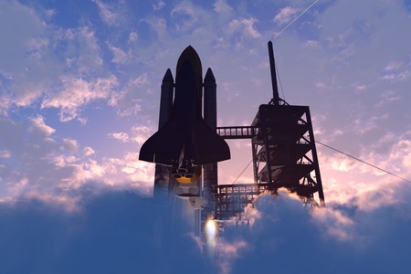 Launch a spacecraft into space.