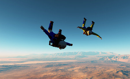 The group of athletes paratroopersの写真素材