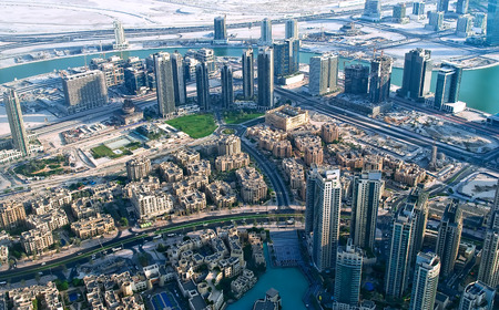 View of the city from the top.
