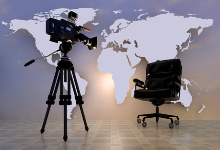 Camera and an chair in the interior.