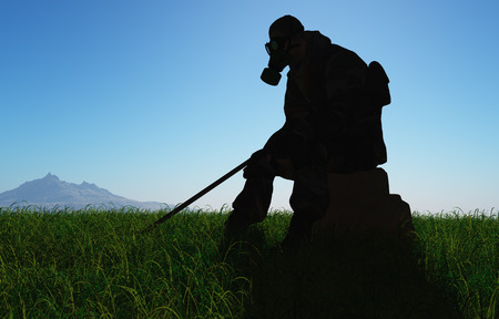 The man in the mask.の写真素材