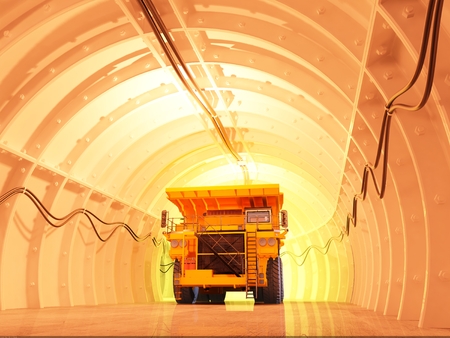 Giant truck in the tunnel.