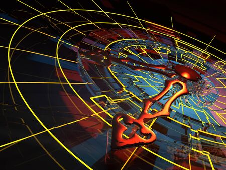 Graphic image of abstract background, 3d render