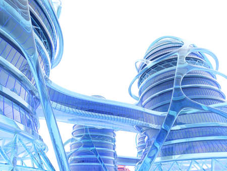 The graphic image of building construction on a white background, 3d render