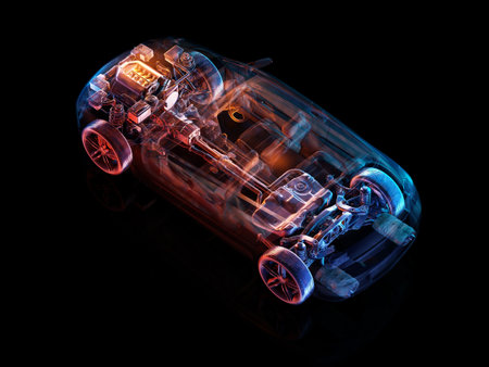Model cars on the background of the drawing.,3d renderの写真素材