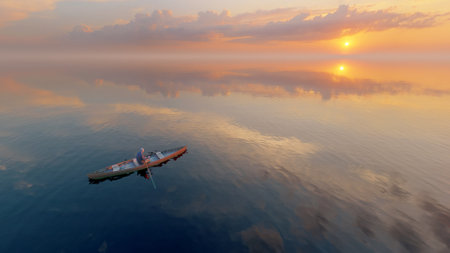 Vintage sailboat sailing in the sea.,3d renderの写真素材