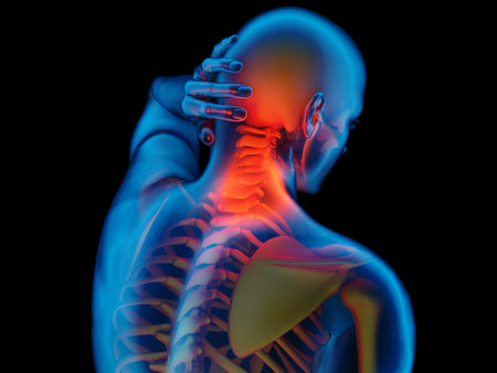 Graphical representation of the human skeleton.,3d renderの写真素材
