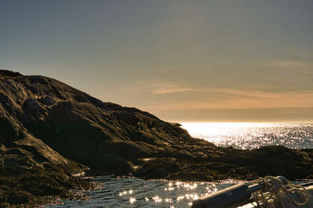 fishing vacations in selje norway. a paradise for anglers and nature lovers. pure relaxation. the west cap is always worth a trip.の写真素材