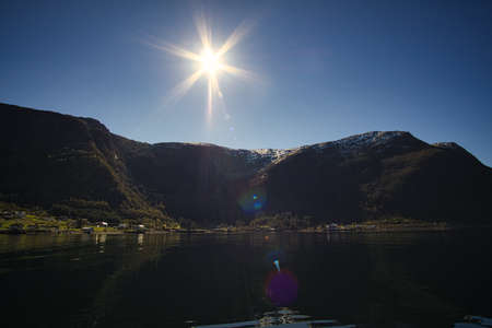 fishing vacations in selje norway. a paradise for anglers and nature lovers. pure relaxation. the west cap is always worth a trip.の写真素材