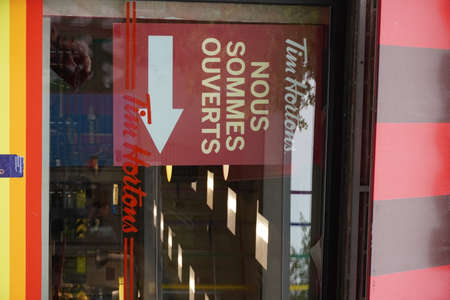 Montreal, Quebec / Canada - June 09, 2020: Tim Hortons takeaway order.のeditorial素材