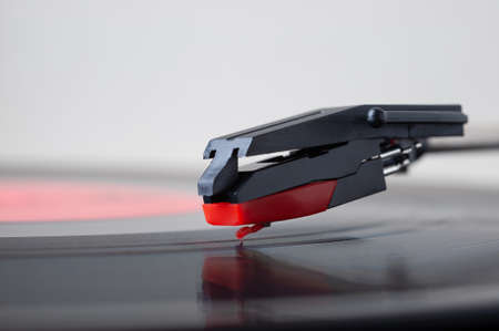 Stereo turntable analog retro vintage. Gramophone, audio system