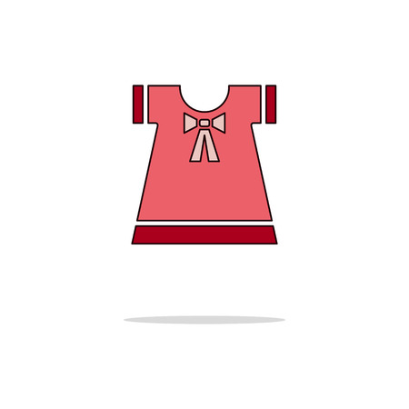 Kids dress color thin line icon on white background. Linear symbols.のイラスト素材