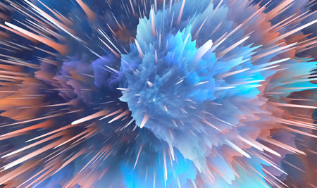 Abstract cosmic color explosion advertising background decorative painting