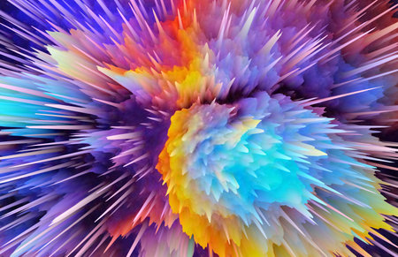 Abstract color universe explosion cool creative background artの写真素材