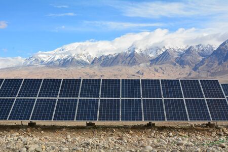 Solar power station on the plateau
