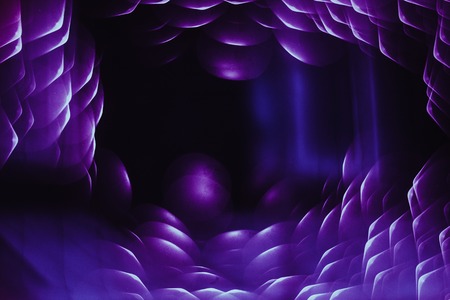 Defocused abstract bokeh red lights created dy petzval lensの写真素材