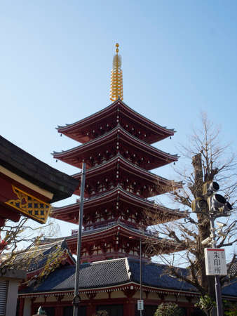 Tokyo, Japan Jan 9 2020. Senso-ji Temple, attractions in Asakusaのeditorial素材
