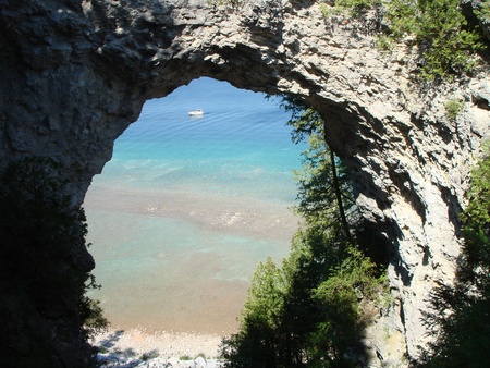 Mackinac Island - Arch Rock の写真素材