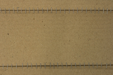Empty handmade billboard that made from brown paper boxの写真素材