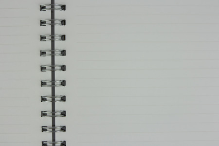 white pages of notebook is open, top view の写真素材