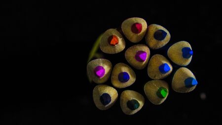 pencil black and white photo. Stand out from the crowdの写真素材