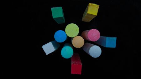 colored crayons background texture