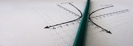 Graphical representation of math functions and a pencilの写真素材 ...