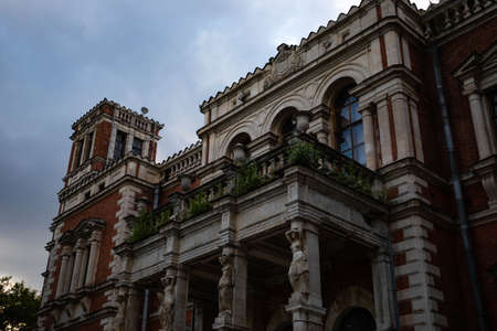 an old mansion that has been preserved in Russia since tsarist times. a building that is decaying...