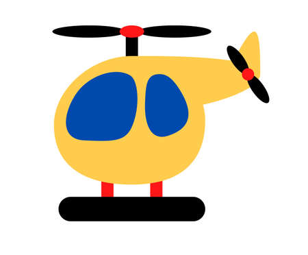 Colorful helicopter with white background new closeup picture. illustration vector vehicle transport army military black silhouette chopper copter technology.の写真素材