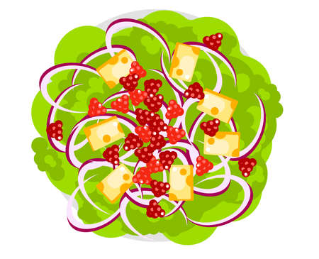 Tasty and delicious salad fresh and healthy food vegetables diet natural eating meal lunch dinner breakfast powerful food green vegetable saladのイラスト素材