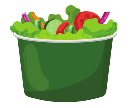 Tasty and delicious sald fresh and healthy food vegetables diet natural eating meal lunch dinner breakfast powerful foodのイラスト素材