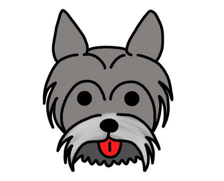Beautiful and colorful dog vector illustration drawings malls pets wildlife doggy silhouette cartoon.のイラスト素材