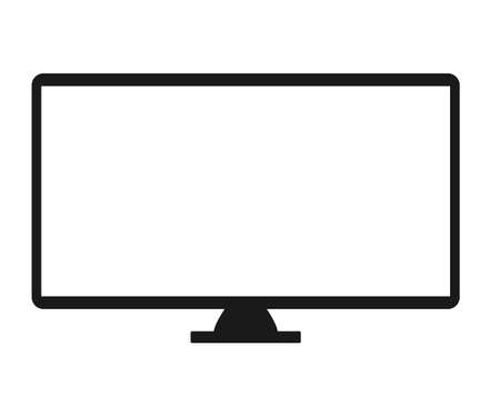 Computer screen lcd laptop vector illustration drawing monitor icon.のイラスト素材