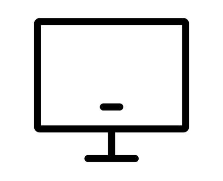 Computer screen lcd laptop vector illustration drawing monitor icon.のイラスト素材