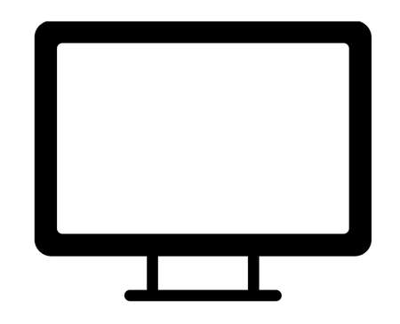 Computer screen lcd laptop vector illustration drawing monitor icon.のイラスト素材