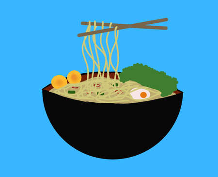 Tasty and delicious noodles vector and illustration fresh and healthy food meal lunch dinner...